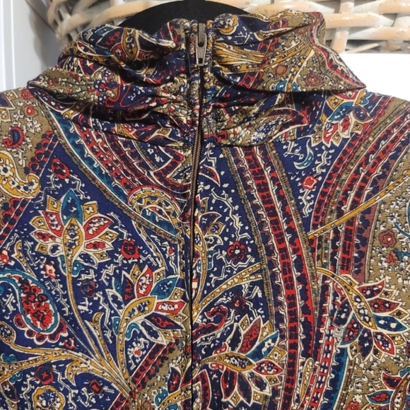 Vtg Jessica Howard By Mitchell Rodbell Womens Sz 12 Paisley Multi High Neck Maxi - Picture 10 of 12